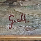 Vanha öljyväri maalaus sig. G.A - pikkukuva 5