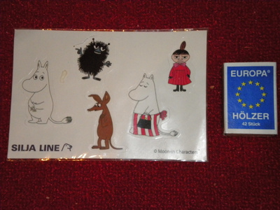 Silja Line muumit tatuointitarrat, 3 arkkia.