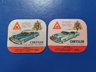 PAULIG KAHVIN KAHVILAPPUJA 2 KPL CHRYSLER TYYPPI 1 JA 2