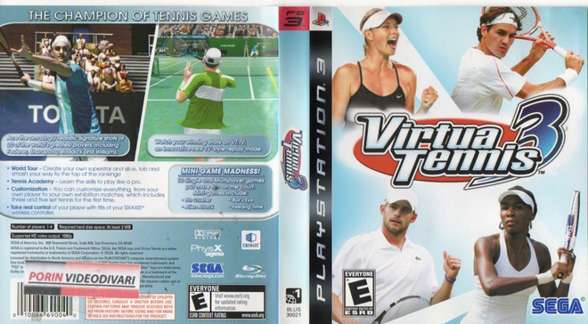 Virtua Tennis 3	(32 365)	k		PS3