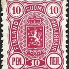 1889 Vaakunamerkit 10 p punainen * LaPe 29 A - pikkukuva 1
