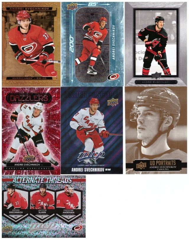 7 x ANDREI SVECHNIKOV Hurricanes, Erikois/Parallel Kortteja