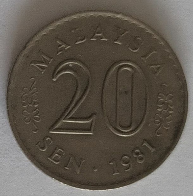 Malesia 20 sen 1981, 2 kuvaa
