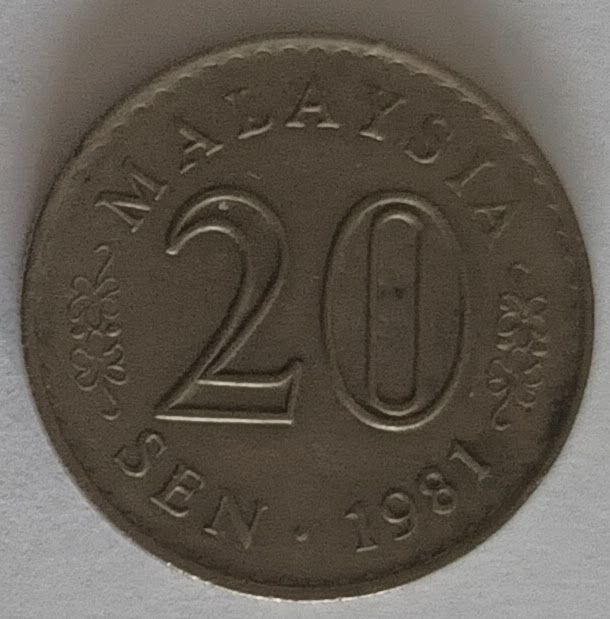Malesia 20 sen 1981, 2 kuvaa