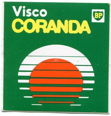 Retro - Vanha tarra - BP - Visco Coranda