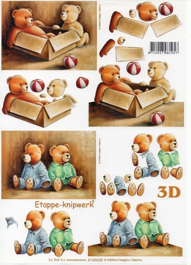 3D "°NALLET & PAHVILAATIKKO"° /Etappe-Knipwerk