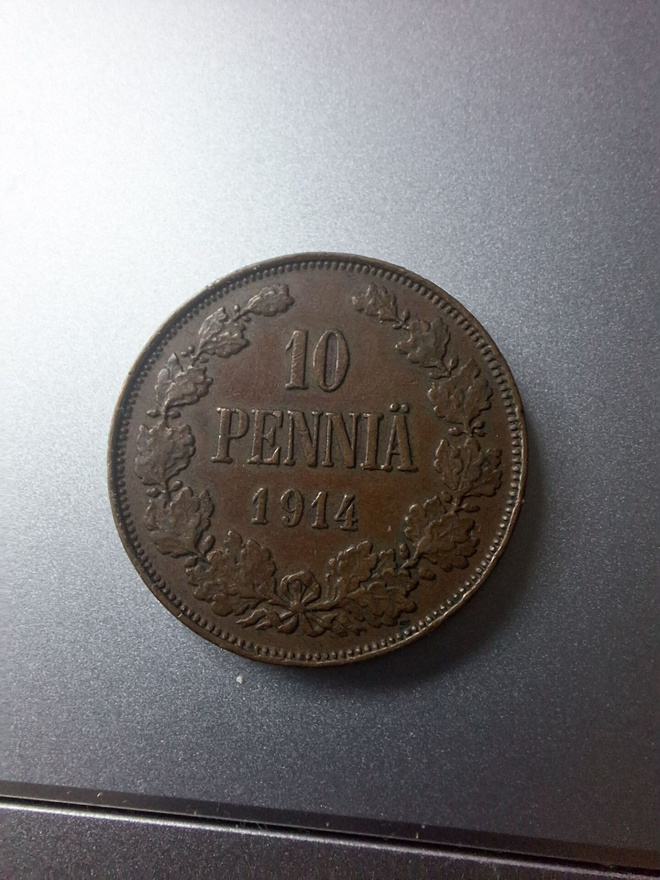 10 penniä 1914.
