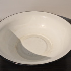 Vanha sinivalkoinen emalivati 32cm - pikkukuva 2