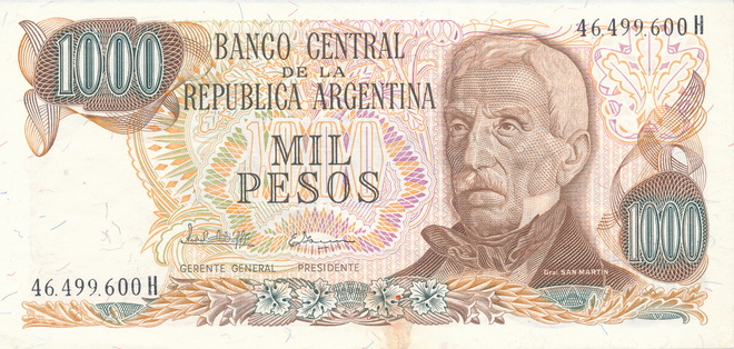 Argentina 1.000 Pesos ND(1976-1983) #27