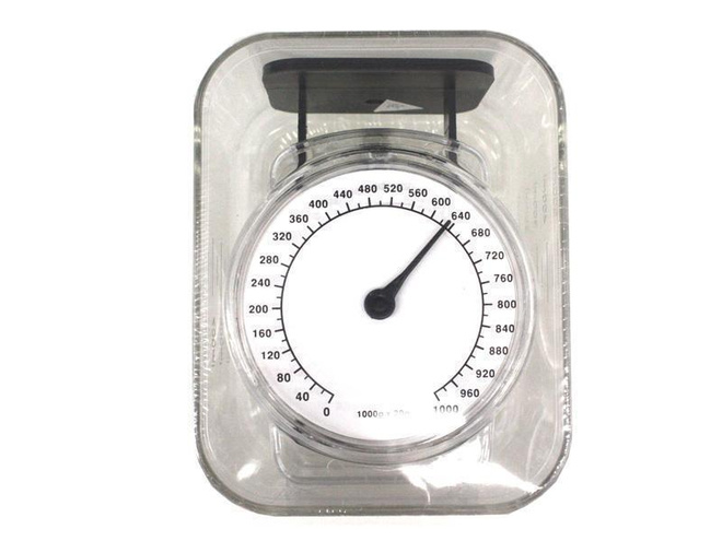 Analoginen Mini Keittiövaaka, 1000g, läpinäkyvä *UUSI*