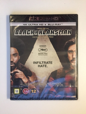 BlackkKlansman (4K Ultra HD + Blu-ray) Jasper Pääkkönen UUSI