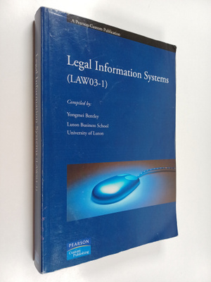 Yongmei Bentley : Legal Information Systems (LAW03-1)