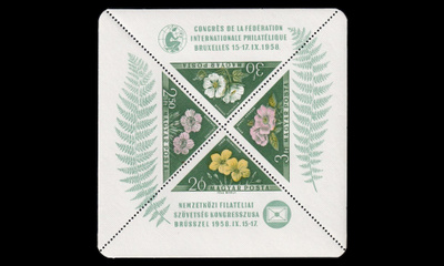 Unkari 1549-52BL28A ** Filateliakongressi FIP (1958)