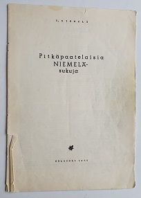 U. Niemelä: Pitkäpaatelaisia NIEMELÄ-sukuja