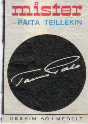 Tulitikkuetiketti Kesko oy Mister -Paita teillekin