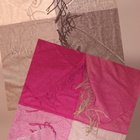 Kaksi isoa huivia ruskea / beige ja pinkki / vaaleanpunainen - pikkukuva 1
