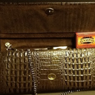PIERRE CARDIN CLUTCH . Ruskea Krokokuviointi. VINTAGE - pikkukuva 5