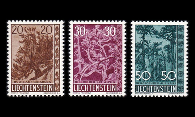 Liechtenstein 399-401 ** Puita ja pensaita (1960)