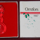 Orrefors 1987 lasinen Lumiukko joulukoriste - pikkukuva 2
