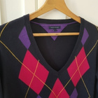 Tommy Hilfiger salmiakkiruutu Neule / Neulepusero - koko XL - pikkukuva 2