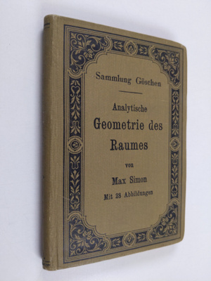Max Simon : Analytische Geometrie des Raumes