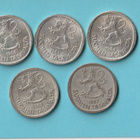 Hopeaa sisältävät 1-markat, 1964,1965, 1966, 1967, 1968 - pikkukuva 2