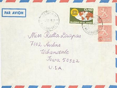 1966 UNESCO ym lentokirje USAhan