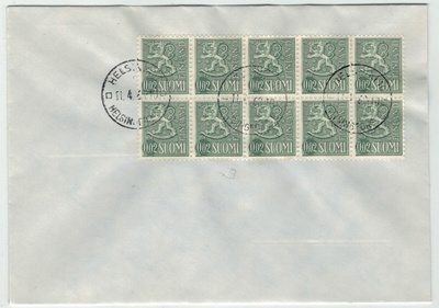 M63 1968 2p 10-ryhmä osoitteettomalla kuorella