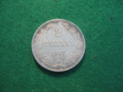 2 markkaa 1907 - hopeaa