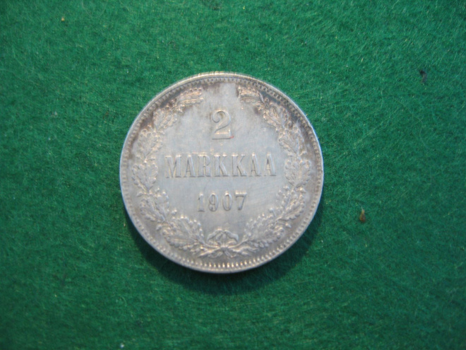 2 markkaa 1907 - hopeaa