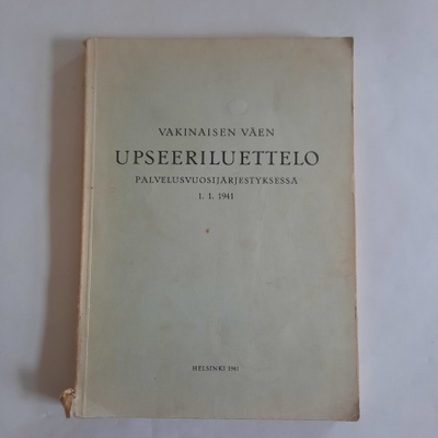 Vakinaisen väen upseeriluettelo 1.1.1941
