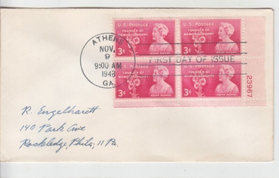 USA FDC 1948 nelilöllä
