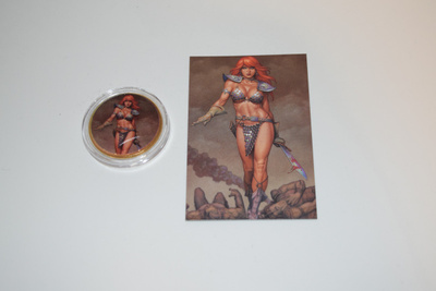 Red sonja 50 anniversary gold coin