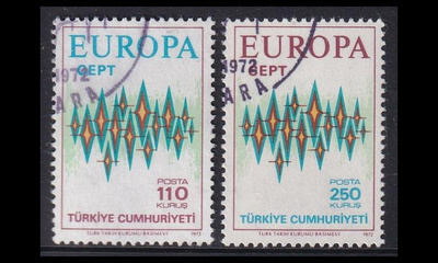 Turkki 2253-4 o Europa (1972)