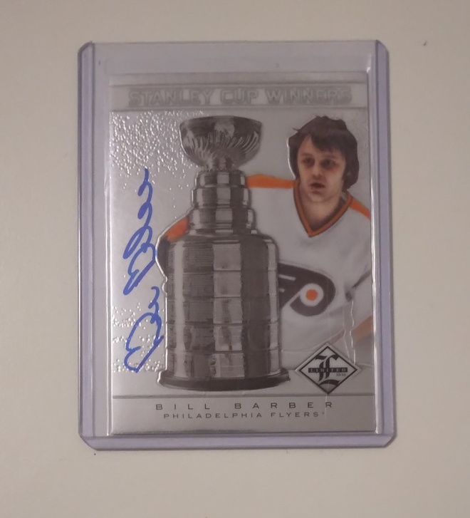12-13 Limited Bill Barber Stanley Cup Winners Autograph /99
