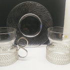 Timo Sarpaneva Tsaikka lasit 2 kpl aluslautasilla, Iittala - pikkukuva 1