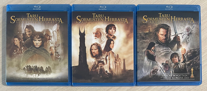 Taru sormusten herrasta Trilogia (2001-2003) Blu-ray (UUSI)
