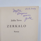 Jukka Tervo : Zerkalo : runoja (signeerattu, tekijän omiste) - pikkukuva 3
