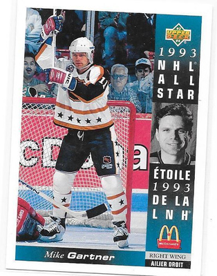 1993 McDonald`s Upper Deck #McD15 Mike Gartner NYR