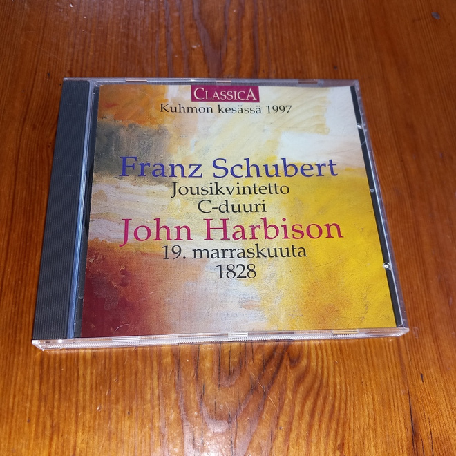Kuhmon kesässä 1997 – Franz Schubert / John Harbinson – CD