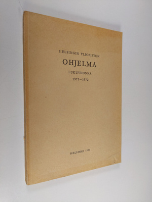 Helsingin yliopiston ohjelma lukuvuonna 1971-1972