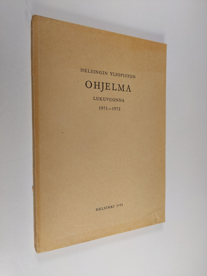 Helsingin yliopiston ohjelma lukuvuonna 1971-1972