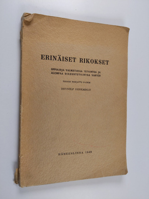 Brynolf Honkasalo : Erinäiset rikokset : oppikirja valmis...