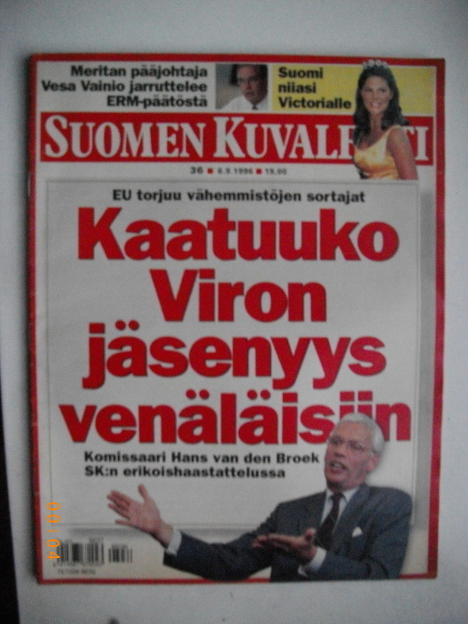 Suomen Kuvalehti Nro 36/1996. (13.3)