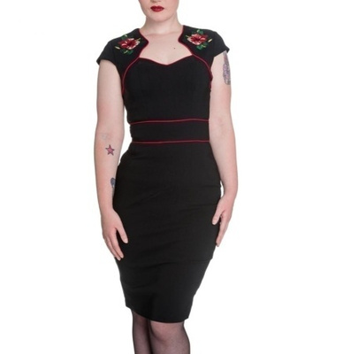 Musta mekko 4XL 48 Hell bunny