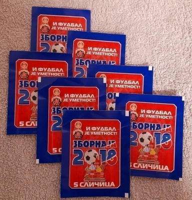 Keräilytarrat. World Cup 2018. Serbian versio. 7 pakettia