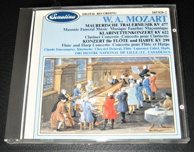 W. A. Mozart: Trauermusik / klarinettenkonzert cd