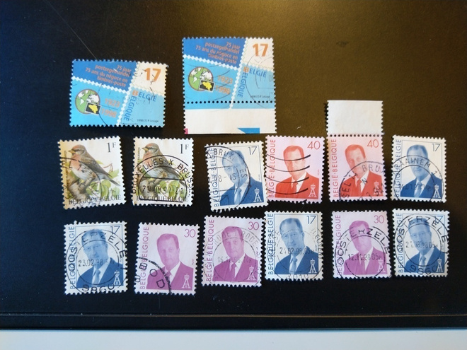 Belgia Ranska Hollanti Saksa Sveitsi postimerkkejä 18 g.