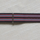 NATO -  22mm " Bond " tyylinen musta/harmaa/punainen ranneke - pikkukuva 4