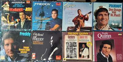 FREDDY QUINNIN LP-LEVYJÄ 8 kpl yhteispakettina